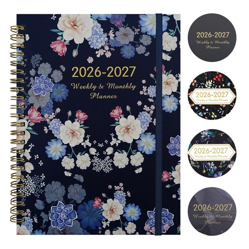 Caderno planejador espiral A5 2026-2027
