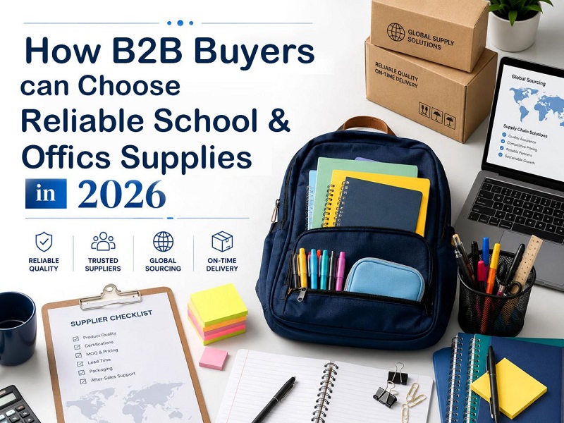 Como os compradores B2B podem escolher materiais escolares e de escritório confiáveis em 2026 Como os compradores B2B podem escolher materiais escolares e de escritório confiáveis em 2026
