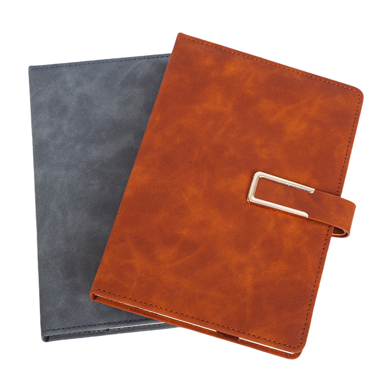 Caderno de couro para reuniões A5