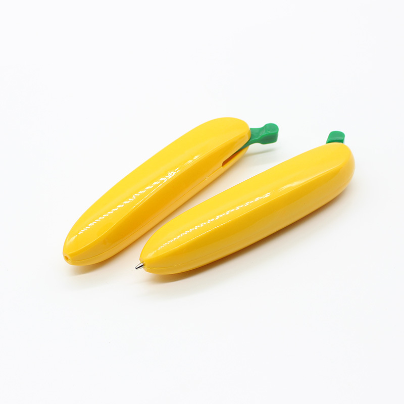 Caneta esferográfica em formato de banana de simulação fofa