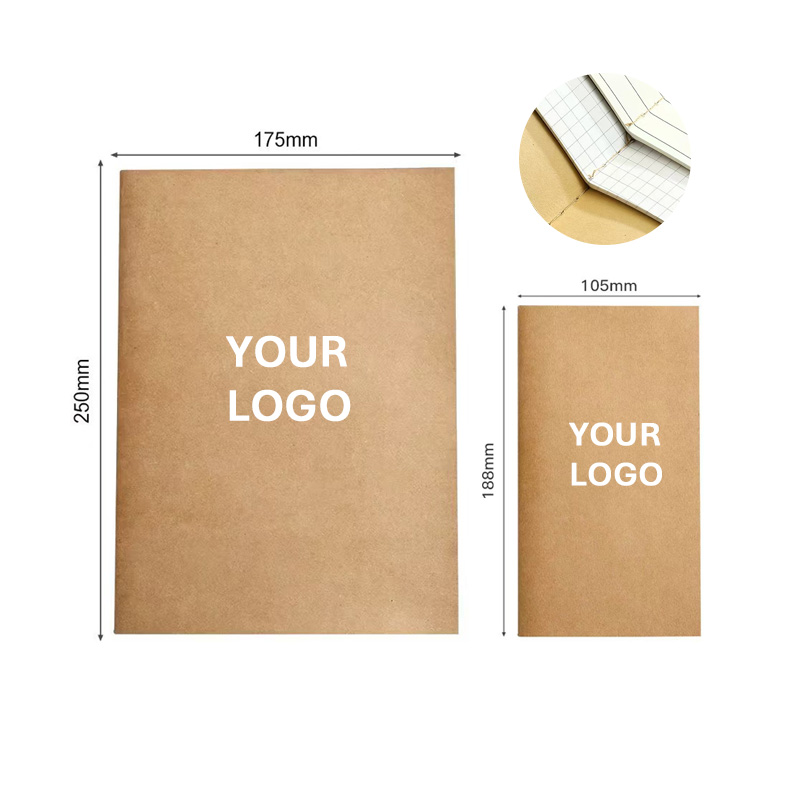 Caderno de composição ecológica de papel Kraft Caderno de composição ecológica de papel Kraft