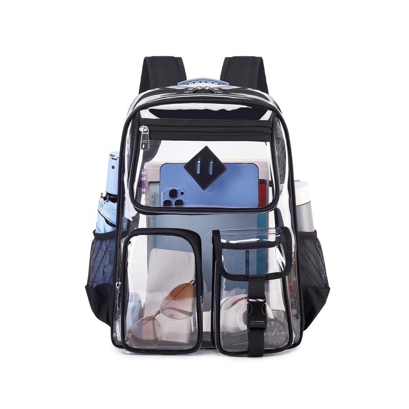 Mochila de PVC transparente de grande capacidade