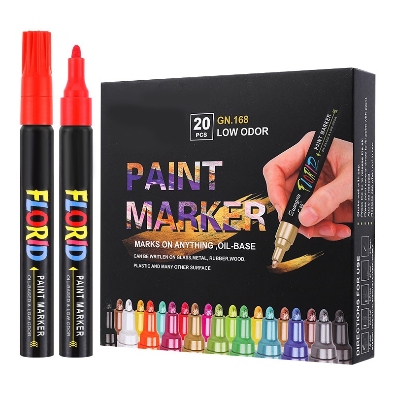 Marcadores de tinta permanente à base de óleo