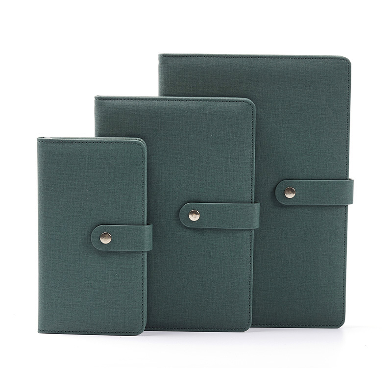 Caderno comercial de couro pu