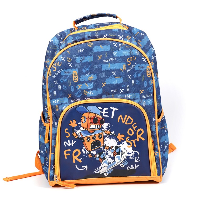 Bolsa escolar clássica Robot Pu