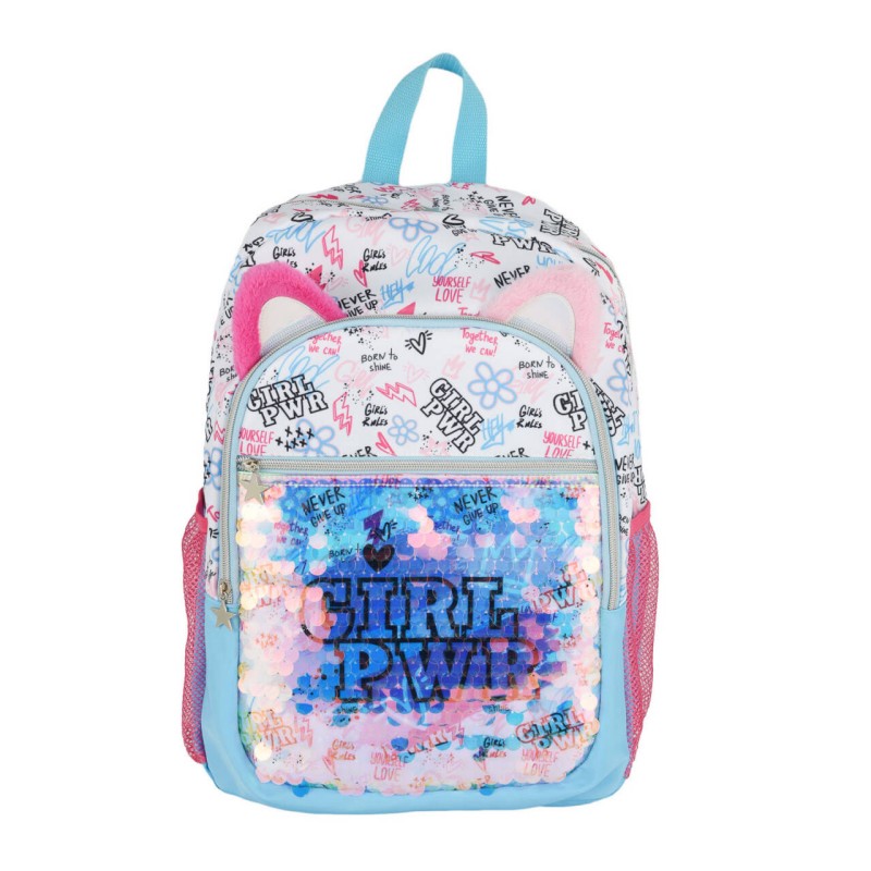 Mochila Alpaca Peluda e Lantejoulas Mochila Alpaca Peluda e Lantejoulas